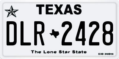 TX license plate DLR2428