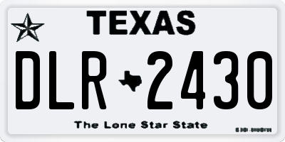 TX license plate DLR2430