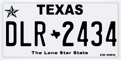 TX license plate DLR2434