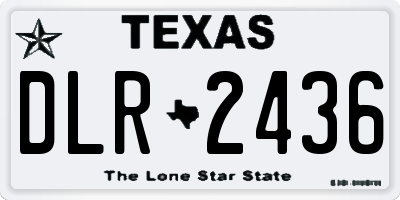 TX license plate DLR2436