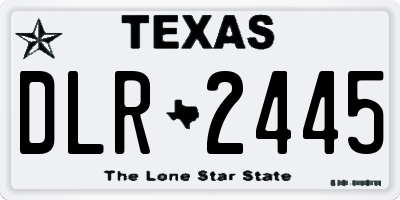 TX license plate DLR2445