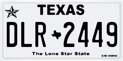 TX license plate DLR2449