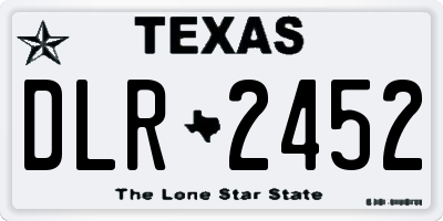 TX license plate DLR2452
