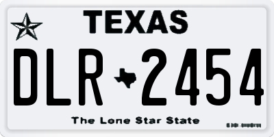 TX license plate DLR2454