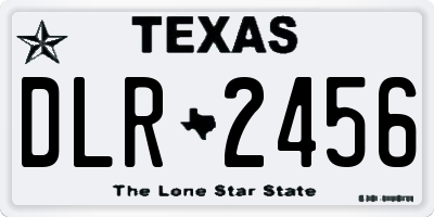 TX license plate DLR2456