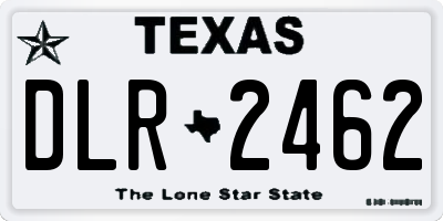 TX license plate DLR2462