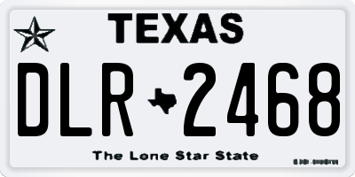 TX license plate DLR2468