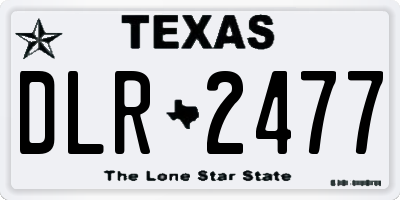 TX license plate DLR2477
