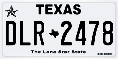TX license plate DLR2478
