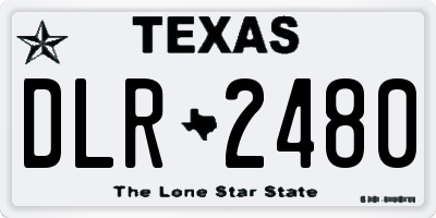 TX license plate DLR2480