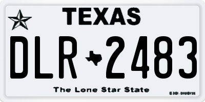 TX license plate DLR2483