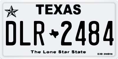 TX license plate DLR2484
