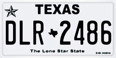 TX license plate DLR2486