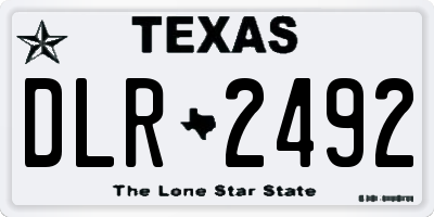 TX license plate DLR2492
