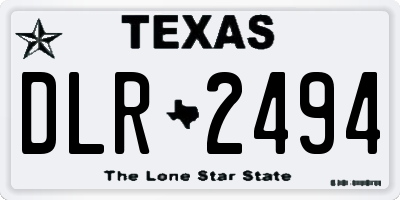TX license plate DLR2494