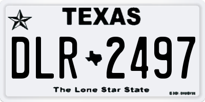 TX license plate DLR2497