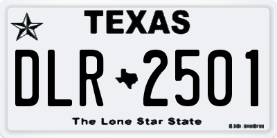 TX license plate DLR2501