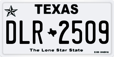 TX license plate DLR2509
