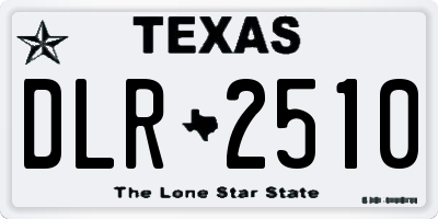 TX license plate DLR2510