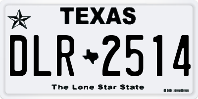 TX license plate DLR2514
