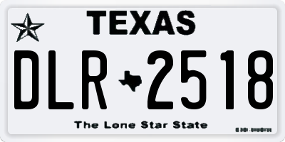 TX license plate DLR2518