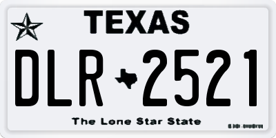 TX license plate DLR2521