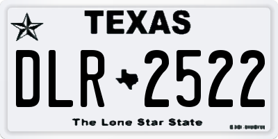 TX license plate DLR2522