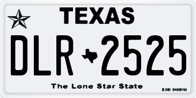 TX license plate DLR2525