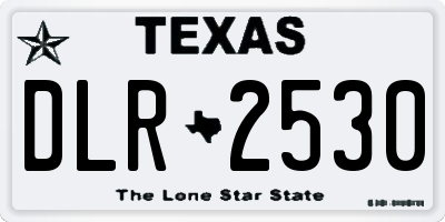 TX license plate DLR2530