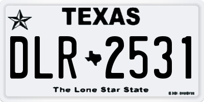 TX license plate DLR2531