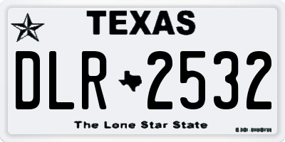 TX license plate DLR2532