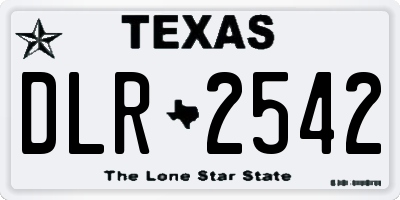 TX license plate DLR2542