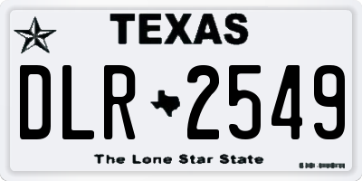 TX license plate DLR2549