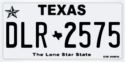 TX license plate DLR2575
