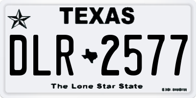 TX license plate DLR2577