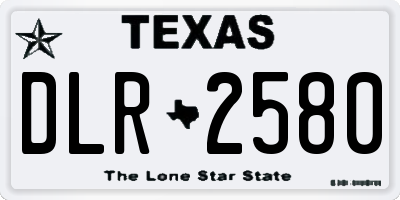 TX license plate DLR2580