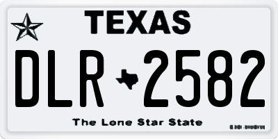 TX license plate DLR2582