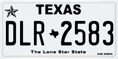 TX license plate DLR2583