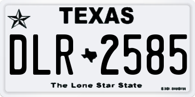 TX license plate DLR2585