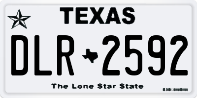 TX license plate DLR2592