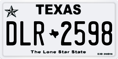 TX license plate DLR2598