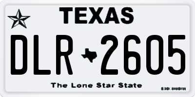 TX license plate DLR2605