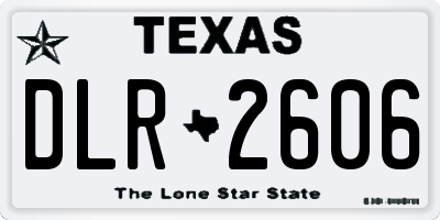 TX license plate DLR2606