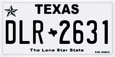 TX license plate DLR2631