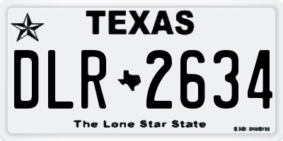 TX license plate DLR2634