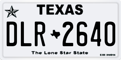 TX license plate DLR2640