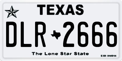 TX license plate DLR2666