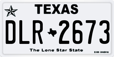 TX license plate DLR2673