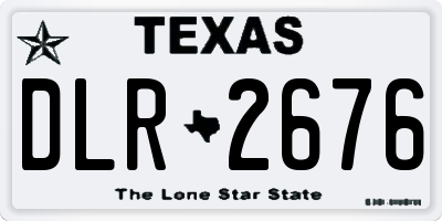 TX license plate DLR2676