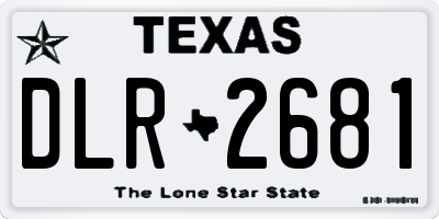 TX license plate DLR2681